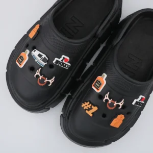 Shoe Accessories Charms Antler Head Ornament Orange Clothes Bus Pvc Bottle Shoe Decoration Buckles Holiday Gift 1 Piece