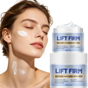 Face & Neck Moisturizer | YOUNGCOME Hyaluronic Acid Peptide Lift Complex with Black Seed Oil, Collagen, Vitamin E & C - Daily Hy